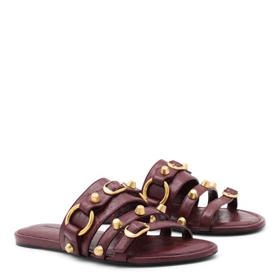 25FW 발렌시아가 시티 뮬 플랫 834692 WAD4Y6089 BORDEAUX - BALENCIAGA
