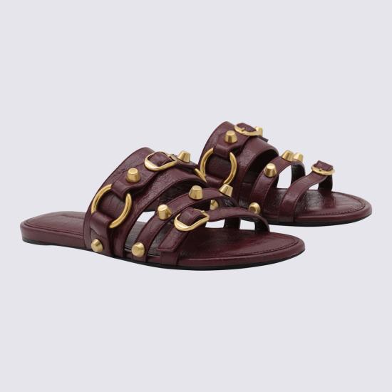 25FW 발렌시아가 시티 뮬 플랫 834692 WAD4Y6089 BORDEAUX - BALENCIAGA