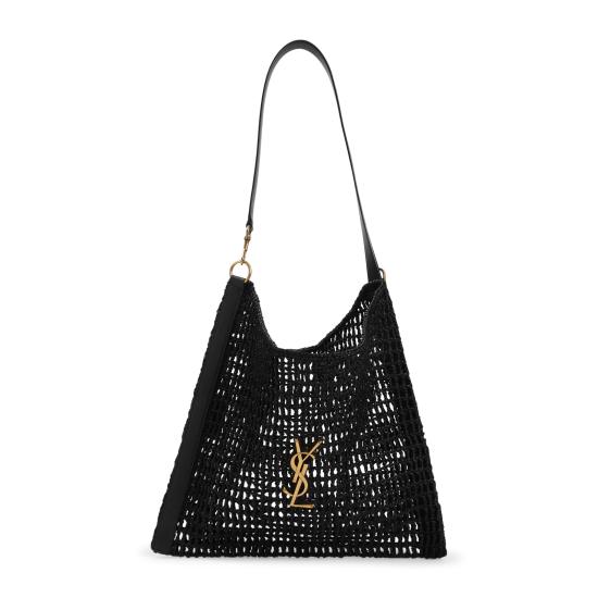 26FW 생로랑 옥살리스  라피아 마크라메 백 781289GAAFE 1000 BLACK