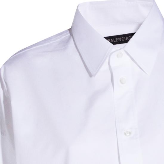 26SS 발렌시아가 레이스 업 셔츠 857835 TRM289000 WHITE - BALENCIAGA