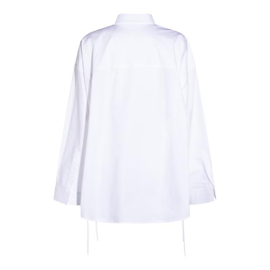 26SS 발렌시아가 레이스 업 셔츠 857835 TRM289000 WHITE - BALENCIAGA
