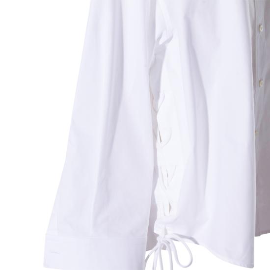26SS 발렌시아가 레이스 업 셔츠 857835 TRM289000 WHITE - BALENCIAGA