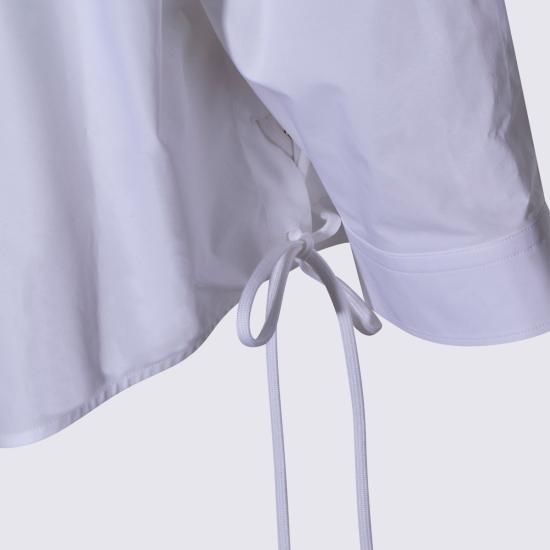 26SS 발렌시아가 레이스 업 셔츠 857835 TRM289000 WHITE - BALENCIAGA