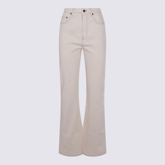 26SS 버버리 하이 라이즈 부츠컷 진 8118523 C3997 White