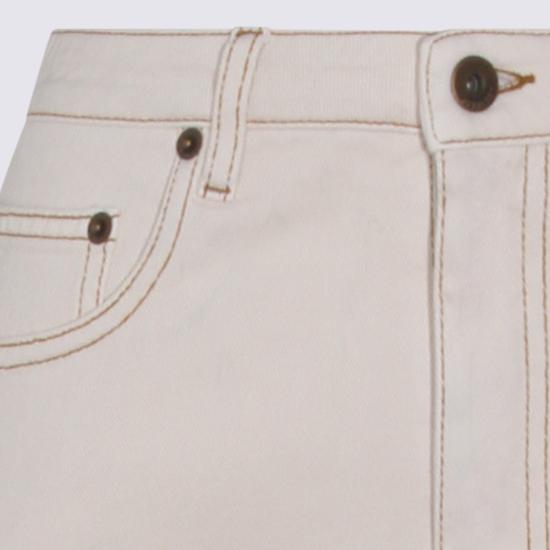 26SS 버버리 하이 라이즈 부츠컷 진 8118523 C3997 White - BURBERRY