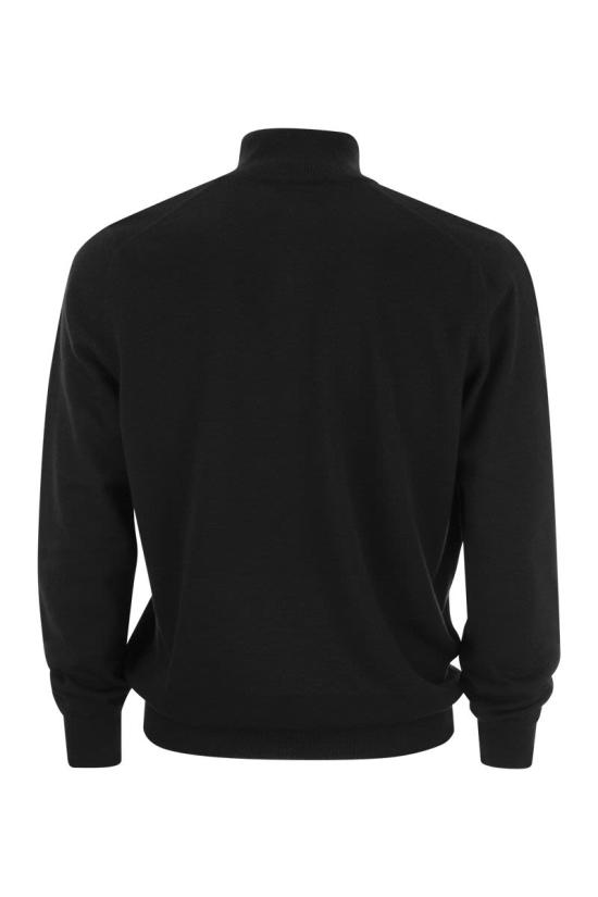  브루넬로 쿠치넬리 캐시미어 집업 니트 M2200124 CH101 BLACK - BRUNELLO CUCINELLI