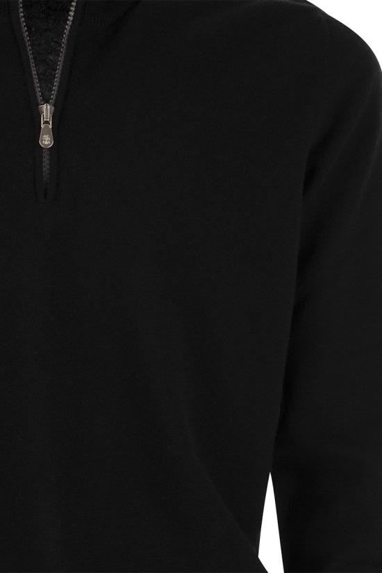 브루넬로 쿠치넬리 캐시미어 집업 니트 M2200124 CH101 BLACK - BRUNELLO CUCINELLI