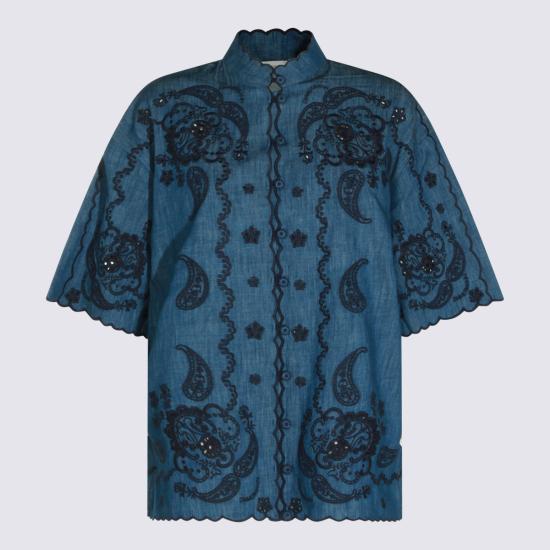 26FW 짐머만 블라우스 8360TSS261 RWBLU RAILWAY BLUE