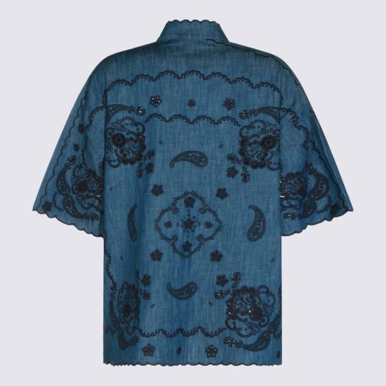 26FW 짐머만 블라우스 8360TSS261 RWBLU RAILWAY BLUE - ZIMMERMANN