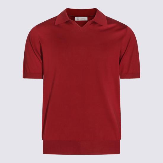 26SS 브루넬로 쿠치넬리 폴로 티셔츠 M29800145 CDE54 CHERRY - BRUNELLO CUCINELLI