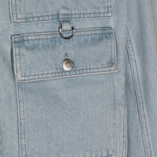 26SS 메종키츠네 봄버 자켓 QM02106 WD40220489 LIGHT WASHED INDIGO - MAISON KITSUNE