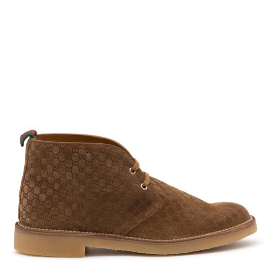 25FW 구찌 웹 앵클 부츠 831283 AAEYC2842 TOBACCO