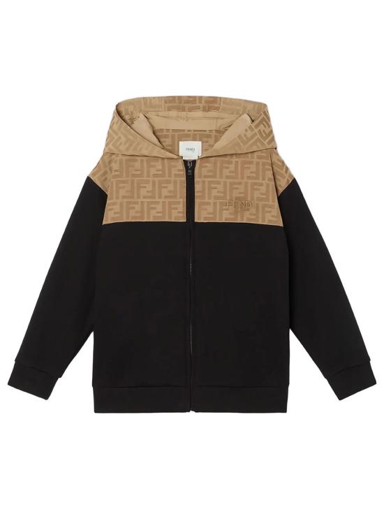 26FW [키즈] 펜디 티셔츠 JUH106 5V0 F13IV CAMEL NERO