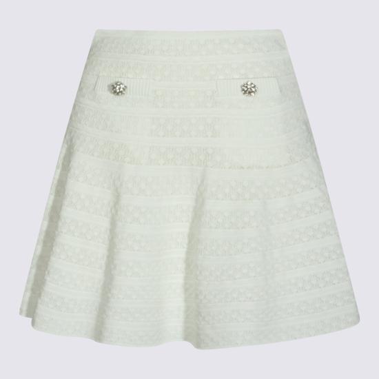 26SS 셀프 포트레이트 미디 스커트 SS26063SKW WHITE White