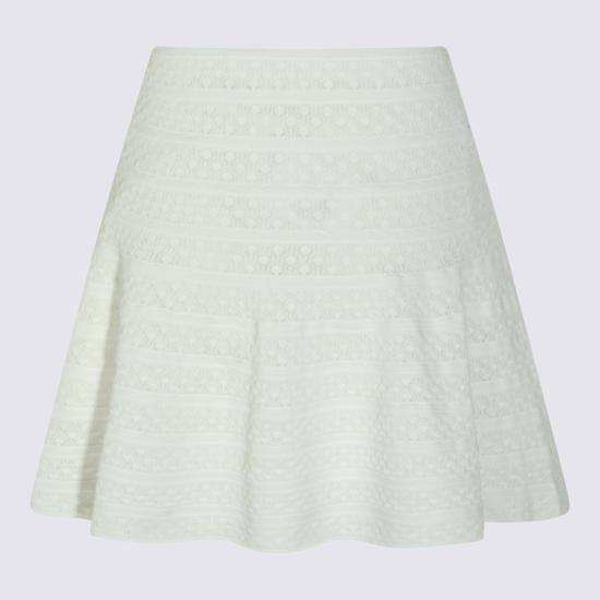26SS 셀프 포트레이트 미디 스커트 SS26063SKW WHITE White - SELF PORTRAIT