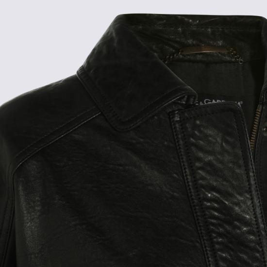 26SS 돌체앤가바나 싱글 브레스티드 레더 자켓 F9U59L HUL1LN0000 - DOLCE & GABBANA