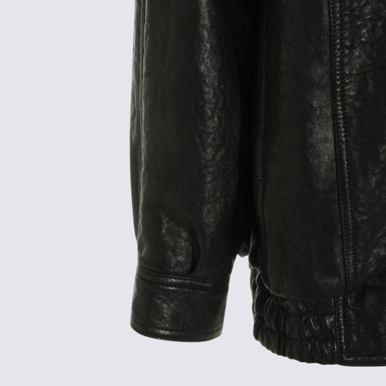 26SS 돌체앤가바나 싱글 브레스티드 레더 자켓 F9U59L HUL1LN0000 - DOLCE & GABBANA