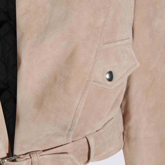 25FW 알라이아 가죽 자켓 AA9V0428L017B 120 BEIGE CLAIR - ALAIA