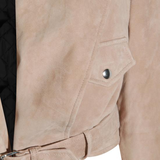 25FW 알라이아 가죽 자켓 AA9V0428L017B 120 BEIGE CLAIR - ALAIA