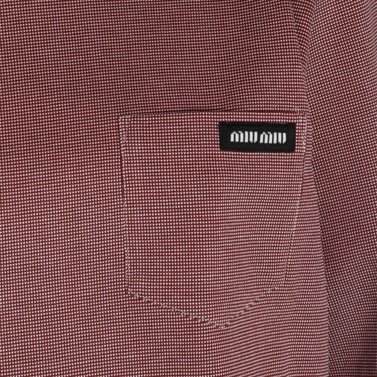 26SS 미우미우 긴팔 티셔츠 MJLA47SOOO 19J4F0X97 BIANCO AMARANTO - MIU MIU