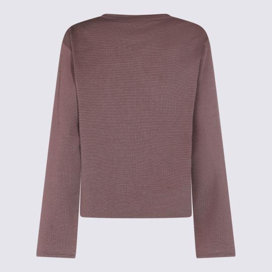 26SS 미우미우 긴팔 티셔츠 MJLA47SOOO 19J4F0X97 BIANCO AMARANTO - MIU MIU