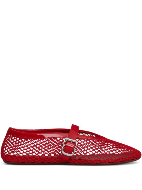 26FW 알라이아 피쉬넷 발레 플랫 AA3A029TK007 300 RED