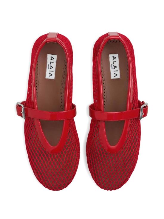 26FW 알라이아 피쉬넷 발레 플랫 AA3A029TK007 300 RED - ALAIA