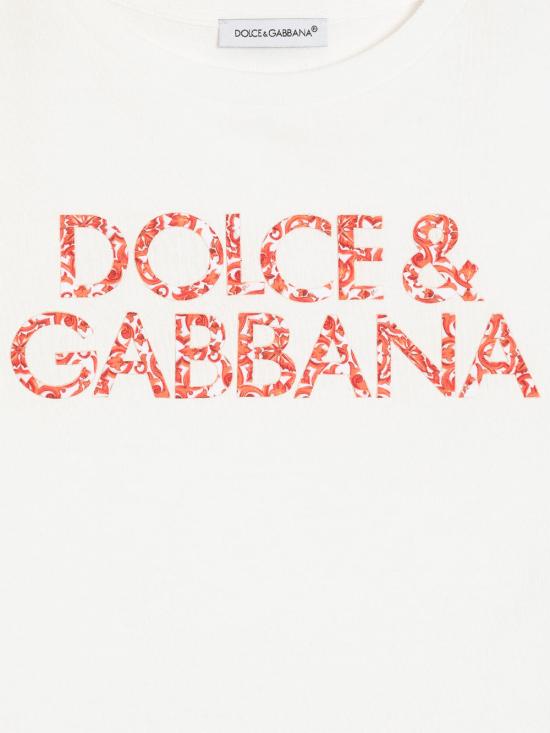 26FW [키즈] 돌체앤가바나 티셔츠 L5JTNL G7P4H W0111 BIANCO - DOLCE & GABBANA