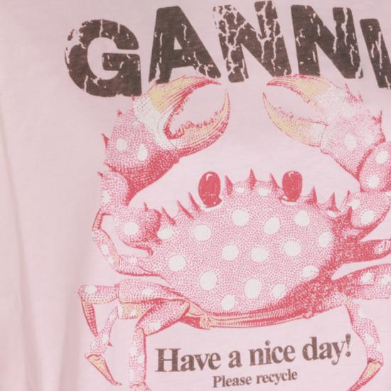 26FW 가니 긴팔 티셔츠 A1050242 868 Chalk Pink - GANNI