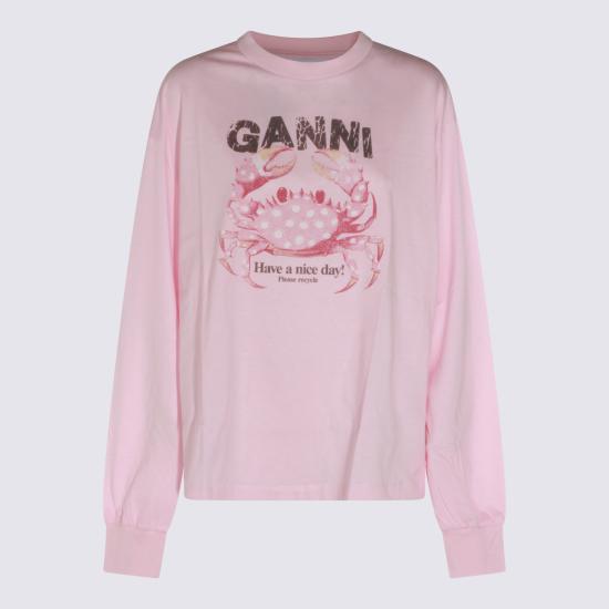 26FW 가니 긴팔 티셔츠 A1050242 868 Chalk Pink - GANNI