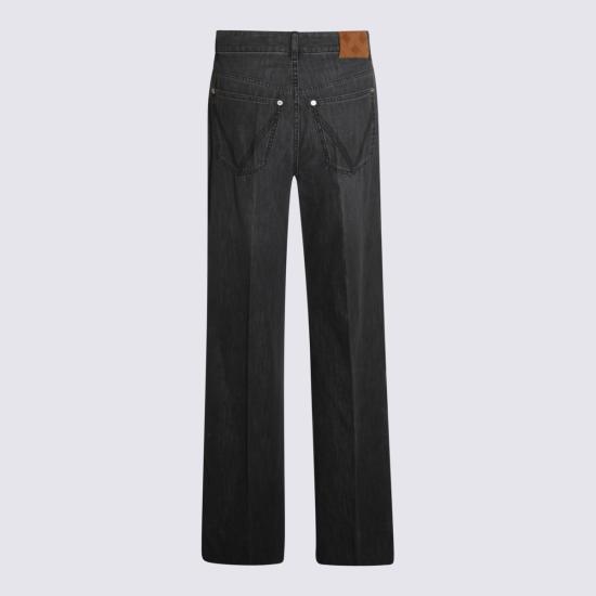 25FW 보테가베네타 스트레이트 팬츠 841027 V5SO01003 Washed Black - BOTTEGA VENETA