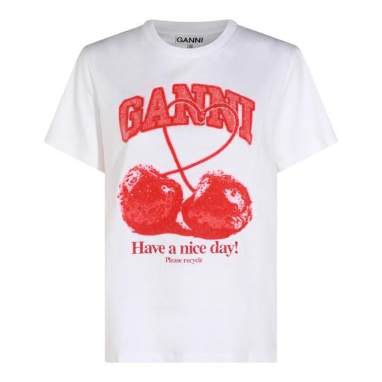 26FW 가니 반팔 티셔츠 A1050247 151 Bright White