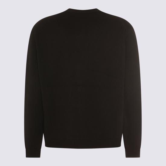 25FW 메종키츠네 폭스 헤드 인타르시아 메리노 가디건 PM00509 KM03290391 BLACK MEDIUM GREY MELANGE - MAISON KITSUNE