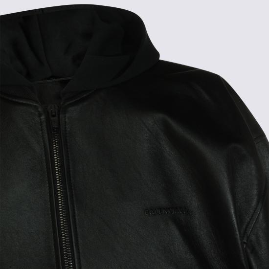 26SS 발렌시아가 가죽 자켓 869697 TUS061000 Black - BALENCIAGA