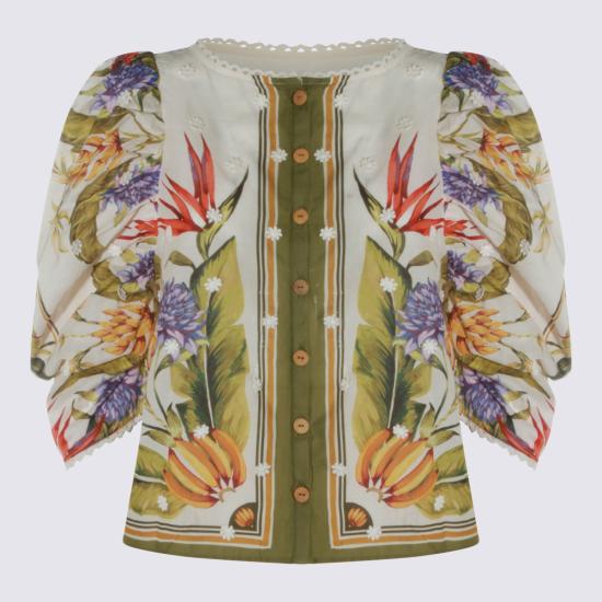 26SS 팜 리오 블라우스 359524 26100 TROPICAL SCARF SAND