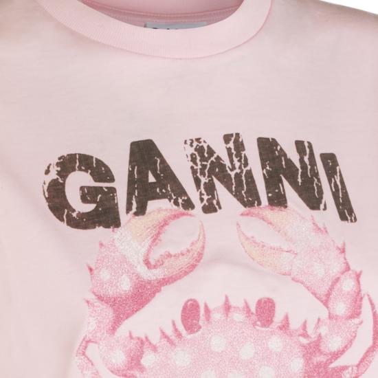 26FW 가니 반팔 티셔츠 A1050197 868 Chalk Pink - GANNI