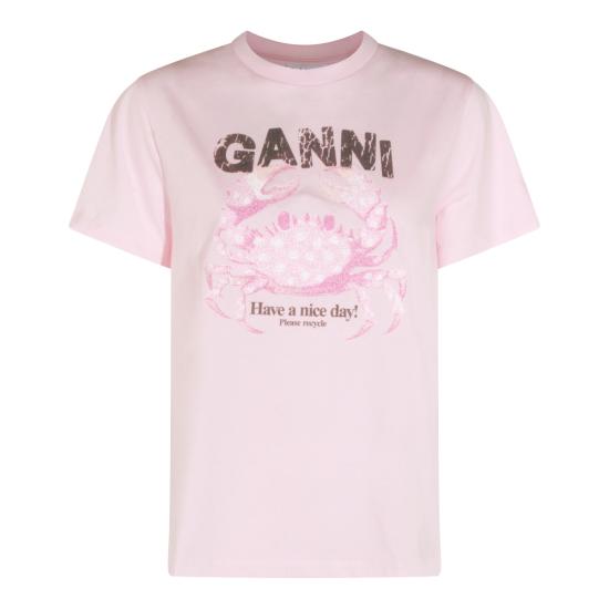 26FW 가니 반팔 티셔츠 A1050197 868 Chalk Pink