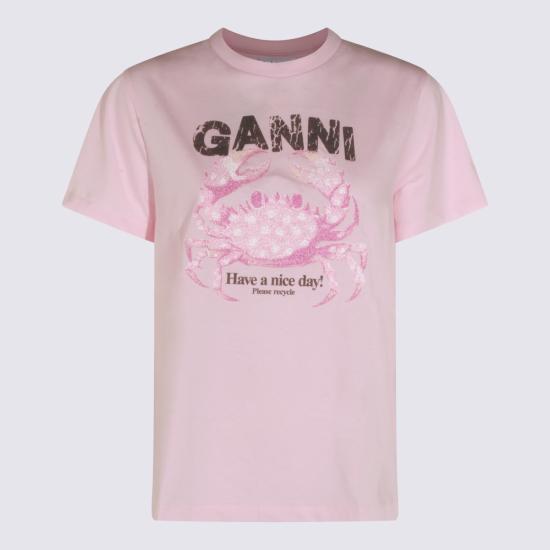 26FW 가니 반팔 티셔츠 A1050197 868 Chalk Pink - GANNI