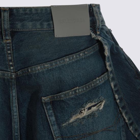26SS 발렌시아가 데님 숏팬츠 872219 TRW614060 DARK Ocean - BALENCIAGA