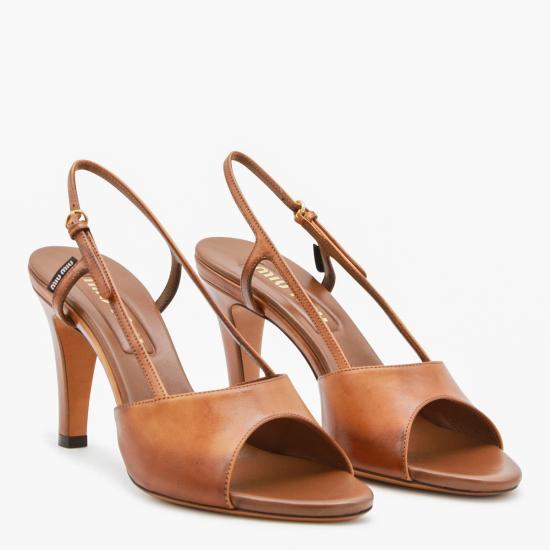 25FW 미우미우 힐/펌프스 5X547EF085 537F0046 COGNAC - MIU MIU