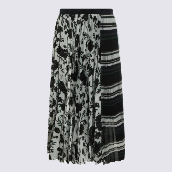 26SS 사카이 롱 스커트 2608531 120 WHITE MULTI