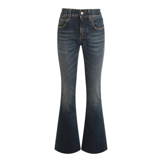 25FW 발렌시아가 슬림 핏 부츠컷 팬츠 838692 TSWC45002 DARK BLUE