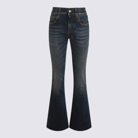 25FW 발렌시아가 슬림 핏 부츠컷 팬츠 838692 TSWC45002 DARK BLUE - BALENCIAGA