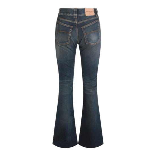 25FW 발렌시아가 슬림 핏 부츠컷 팬츠 838692 TSWC45002 DARK BLUE - BALENCIAGA