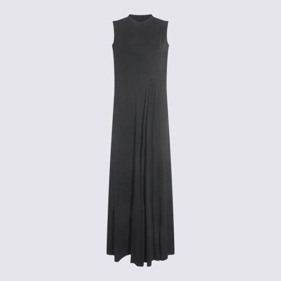 25FW 발렌시아가 롱 원피스 837118 TEV111000 BLACK - BALENCIAGA