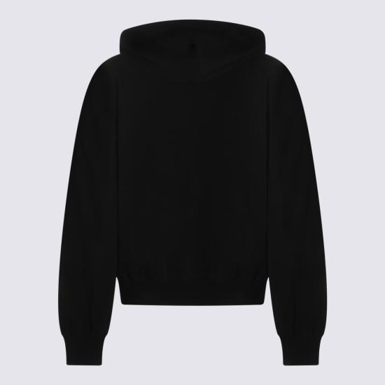 25FW 오프화이트 프린트 후드 티셔츠셔츠 OMBB118F25 FLE0011001 BLACK WHITE - OFF WHITE
