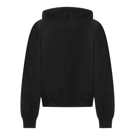 25FW 오프화이트 프린트 후드 티셔츠셔츠 OMBB118F25 FLE0011001 BLACK WHITE - OFF WHITE