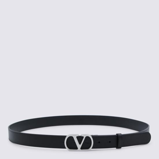 26SS 발렌티노 가라바니 가죽 벨트 8Y2T0SM3 UPC0NO BLACK SILVER - VALENTINO GARAVANI