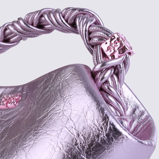 26SS 가니 메탈릭 미니 부백 B2100030 499 SILVER PINK - GANNI