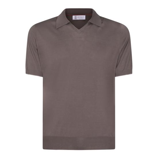 26SS 브루넬로 쿠치넬리 폴로 티셔츠 M29800145 CLL90 BROWN